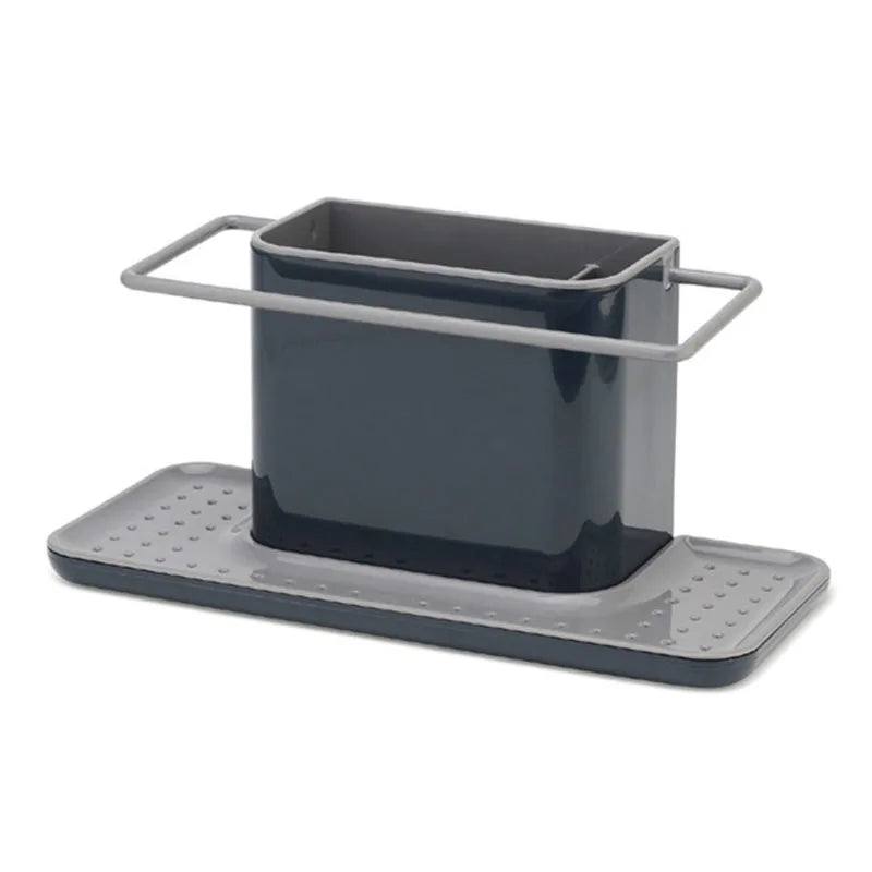 Modern Standing Type Sink Caddy Kitchen Sponge Holder Organizer for Bathroom Installation PP Material Storage Rack
