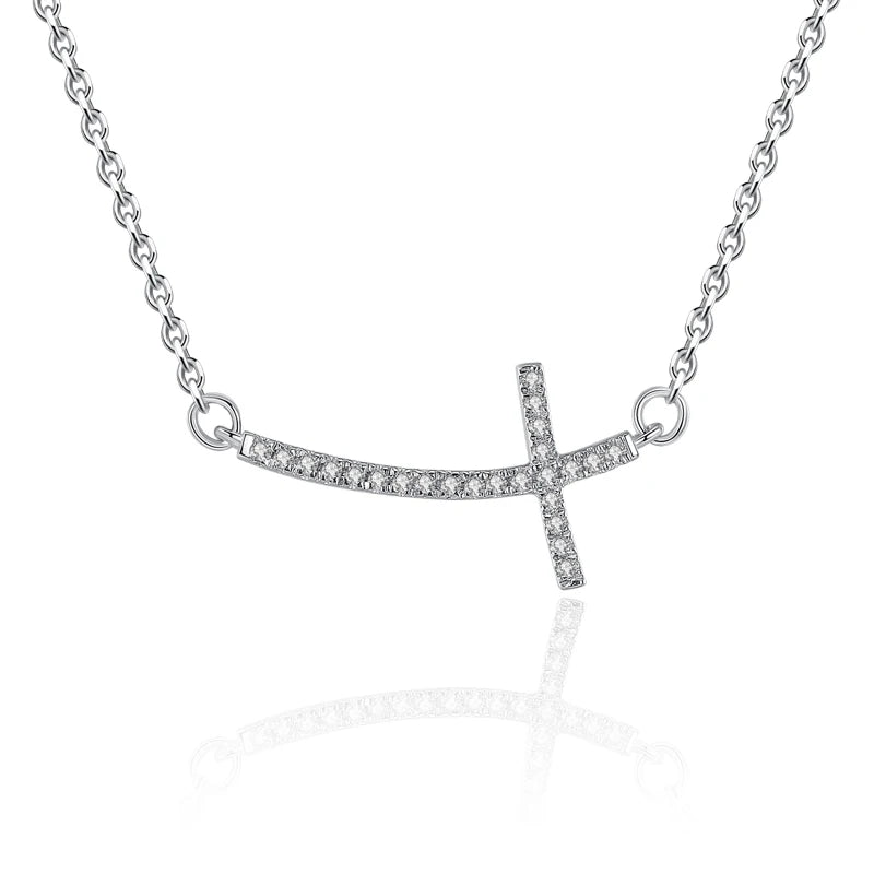 925 Sterling Silver Zircon Necklaces Pendants for Women Fashion Lady Festival Gift Sterling-silver-jewelry