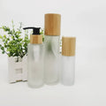 Empty 30ml 50ml 100ml 200ml 250ml Luxury Shower Body Cosmetic Round Plastic Shampoo White Pet Custom Bamboo Lotion Pump Bottle