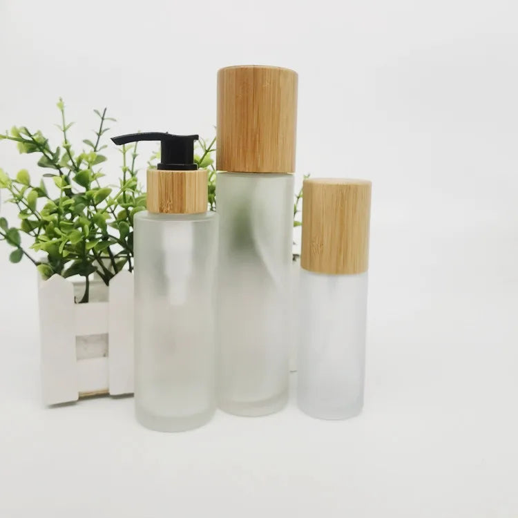 Empty 30ml 50ml 100ml 200ml 250ml Luxury Shower Body Cosmetic Round Plastic Shampoo White Pet Custom Bamboo Lotion Pump Bottle