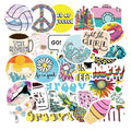 50pcs Cartoon Sticker Packs Cute Dinosaur Neon Color Waterproof Graffiti Decorative Sticker Outdoor Used Stationery Laptop Wall