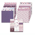 GF Love Violet Bloom Design Scrapbooking Paper Pack 12 Designs 6x6 Inches Heavyweight Cardstock Origami Handmade DIY Craft
