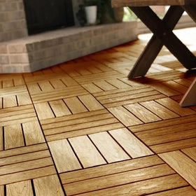 Outdoor Modern Garden Balcony Patio Decoration Flooring Interlocking WPC Decking Tiles