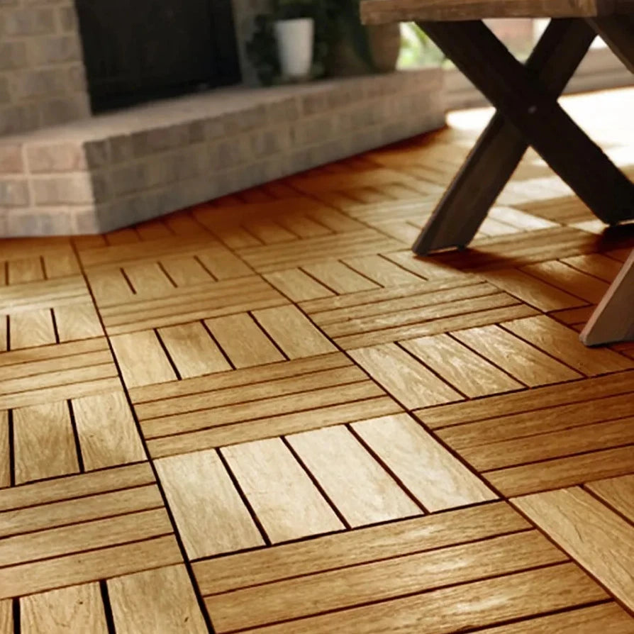 Outdoor Modern Garden Balcony Patio Decoration Flooring Interlocking WPC Decking Tiles