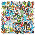 50pcs Dinosaur Series Graffiti PVC High-quality Durable Stickers for Laptop Draw bar Box Handbag Cupboard Suitcase and Books