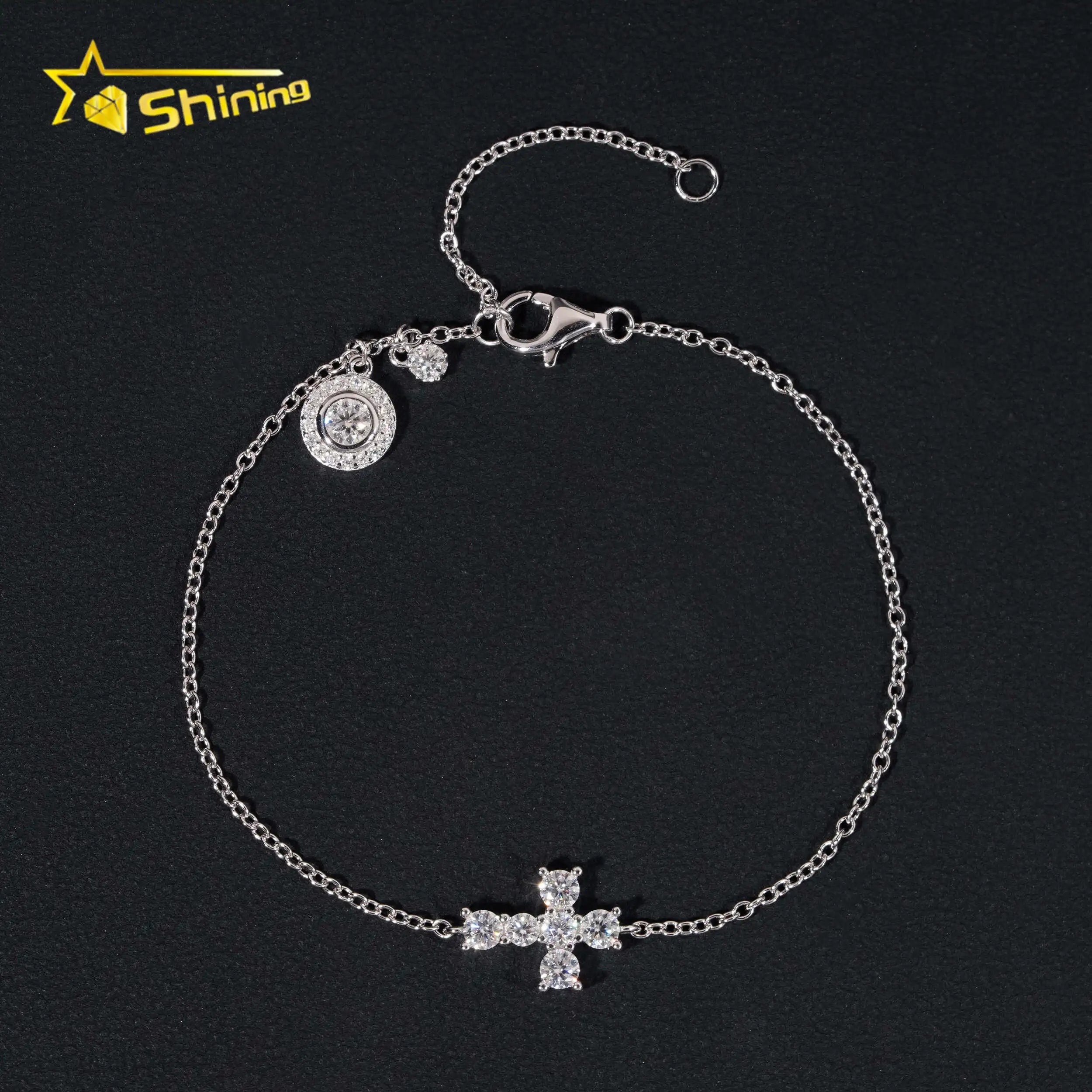 New Style Fashion Bracelets Cheap 925 Silver Moissanite Tennis Bracelet Custom Men Women Fine Jewelry Moissanite Bracelet