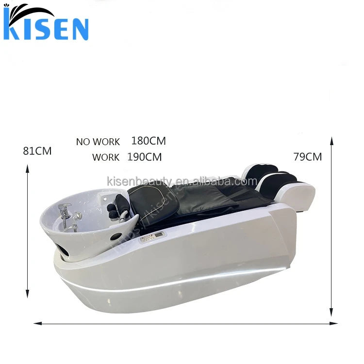 Kisen Optional Color Voltage Plug Sink Shampoo Massage Bed Thai 4D Treatment Relax Machine Head Spa Basin High End Salon Machine