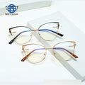 Teenyoun 2024 Customized Logo Luxury Optical Frames Glasses Metal Designer Myopia Metal Cat Eyewear Glasses