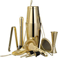 Custom 11 Pieces Boston Stainless Steel Rose Gold Bartender Kit Cocktail Shaker Making Set Bar Tools for Drink Mixing Home Bar