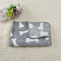 Cute Pattern Warm Coral Fleece Cat and Dog Bed Blanket Soft Pet Pad