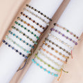 Go2boho Natural Stone Beaded Adjustable Handmade Single Color Hand String Accessory Latest Fashion Jewelry Woman Bracelet