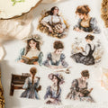 20 Pieces/Pack Morning Glory Collection French Character Sticker Pack Sunrise Anna