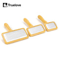 Truelove Wholesale Durable Soft Dog Cat Hair Slicker Brush with Bamboo Ergonomic Handle Comfortable Pet Cleaning Grooming Comb
