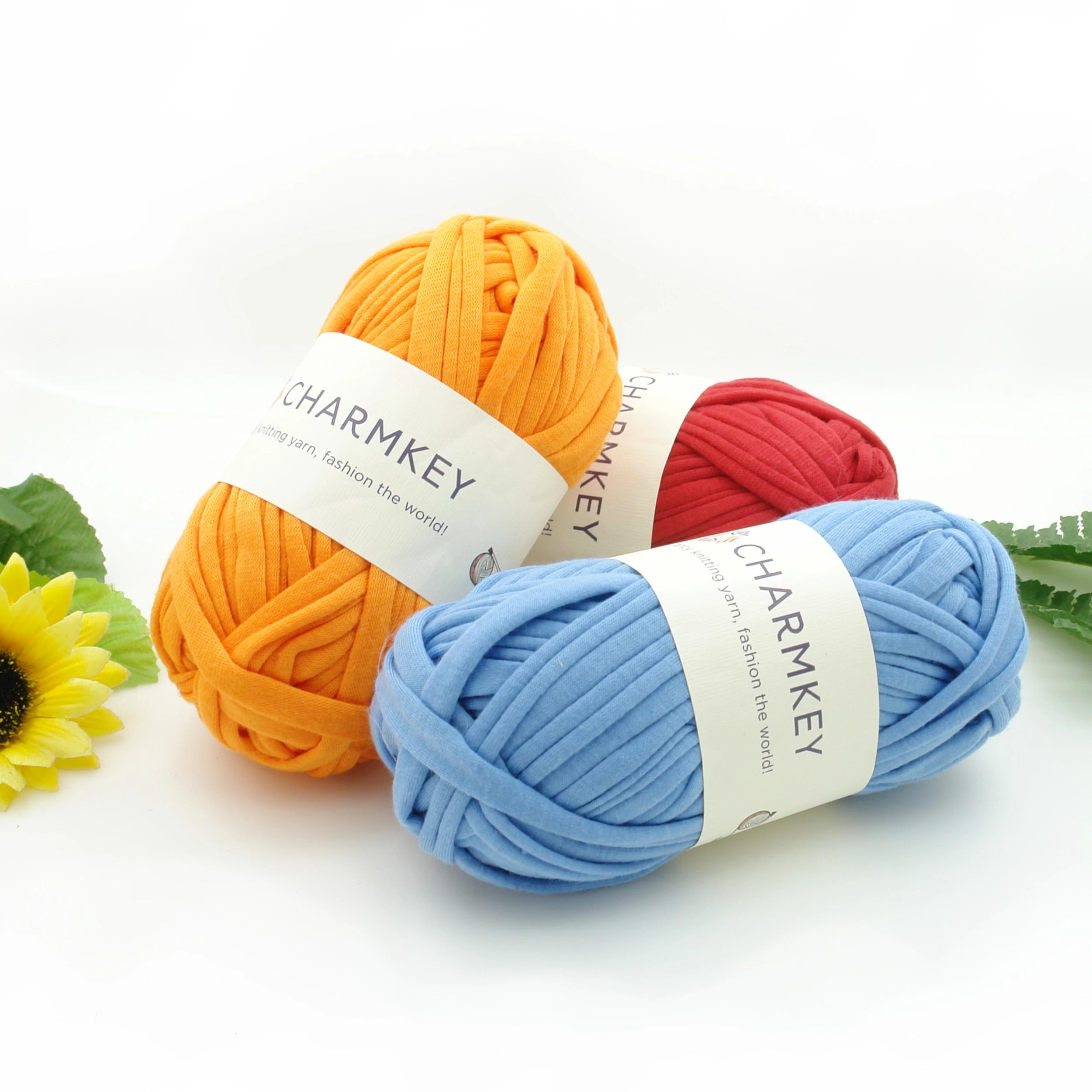 Soft Colorful 100% Polyester T-Shirt Yarn 100g Roll 2cm-3cm Width Handmade Crafts Handbags Recycled Spun Yarn for Knitting