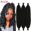 SHAROPUL Afro Kinky Straight Hair Extensions Low Temperature Fiber Synthetic Faux Braids Wholesale Marley Braiding Crochet Hair