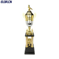 Elor Classical Ancient Greek Golden Silver Very Tall Trophy With Flying Eagles Figures for High Class Club Membership Souvenirs