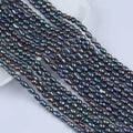 Zhuji Pearl Factory Direct 4-5mm Black Rice Pearl Strands Natural Freshwater Loose Pearls