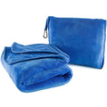 Premium Soft 2 in 1 Airplane Blanket with Soft Bag Pillowcase Hand Luggage Sleeve Backpack Clip Travel Blanket and Pillow