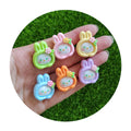 Kawaii Rabbit Cherry Blossom Donut Flatback Resin Cabochons for Hair Bows Center DIY Scrapbook Craft Jewelry Decoration