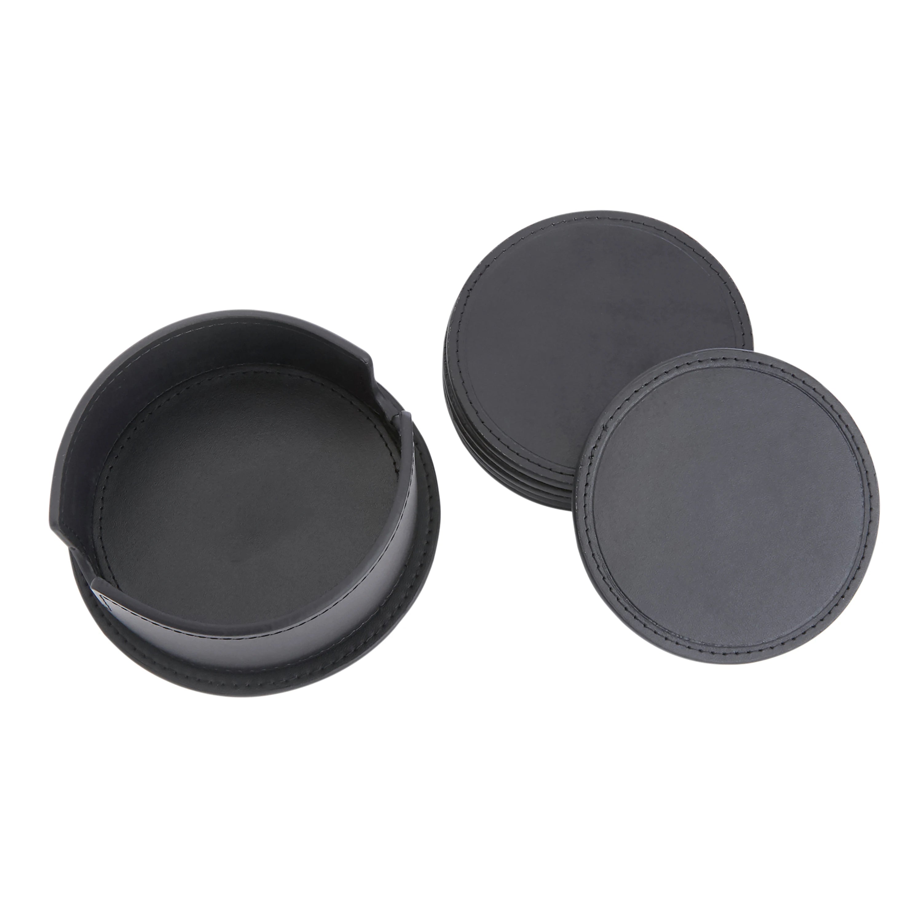 Custom logo Pu Leather Custom Print Mats & Pads Coasters Placemat Set for Drinks