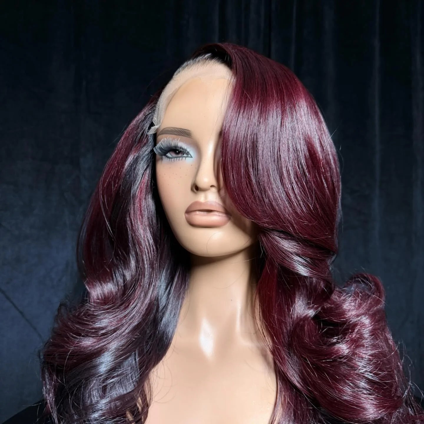 Customized 13*4 Transparent Lace Frontal Wig 99J Color Straight Long 100% Brazilian Human Raw Hair 12A Grade Human Wigs