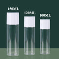 High-End Portable Travel 100ml/120ml/150ml Transparent Cylinder Toner Bottle for Skin Care Lotion Face Cream Serum