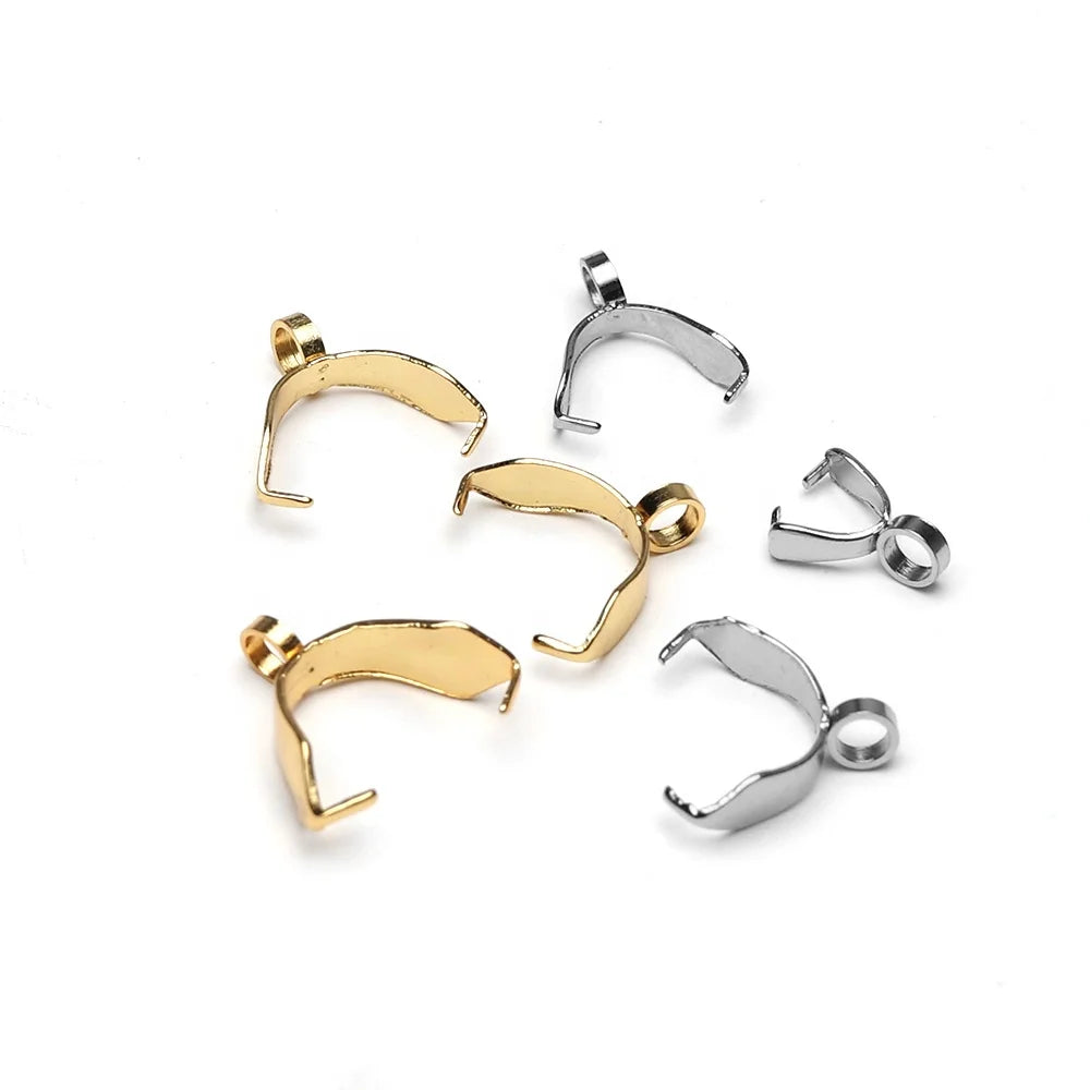 20pcs Fashion Stainless Steel Melon Seeds Clasp Connectors for DIY Necklace Findings Jewelry Materials Components
