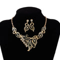Hot Sale Paint Butterfly Dubai Gold Jewelry Set Golden Plated Colorful Necklace Set Turkish Jewelry Bridal Jewelry Sets