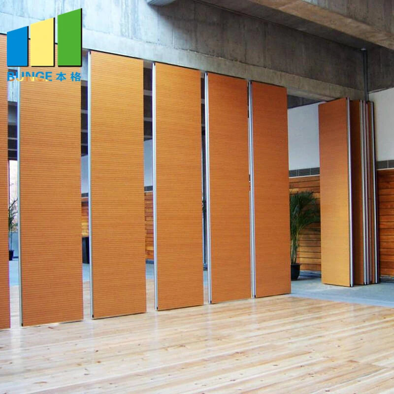 Modern Designed Wooden Movable Partition Wall with Aluminum Alloy Frame Fireproof & Voice Insulation for Home Office School Use