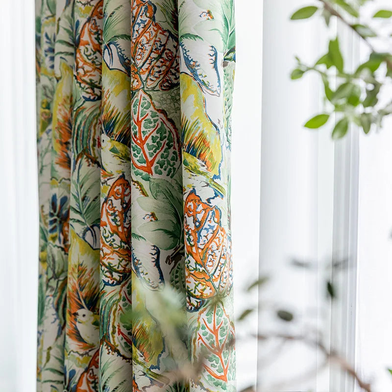 DaiRui Modern Oil Painting Design Blackout Luxury Living Room Bed Room Window Decorative Printed Curtain