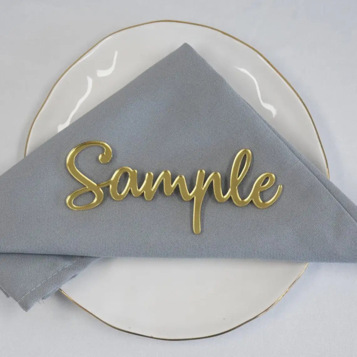 Laser Different Names Seat Cards Gold Mirror Acrylic Table Cards with for Wedding Dinner