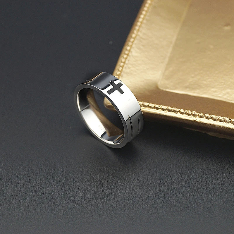 Fast Delivery Cross Band Rings Plain Silver 925 Rings Men S925 Silver Jewelry