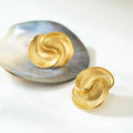 2024 Dazan New 18k Gold Plated Hypoallergenic Stainless Steel Vintage Coral Fashionable Dress Show Earrings Abstract Jewelry