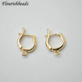 Gold Plated Brass Hook Earrings DIY Sterling Ear Accessories Hook Earrings Men Women Gift