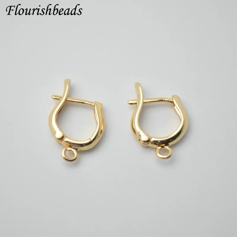 Gold Plated Brass Hook Earrings DIY Sterling Ear Accessories Hook Earrings Men Women Gift