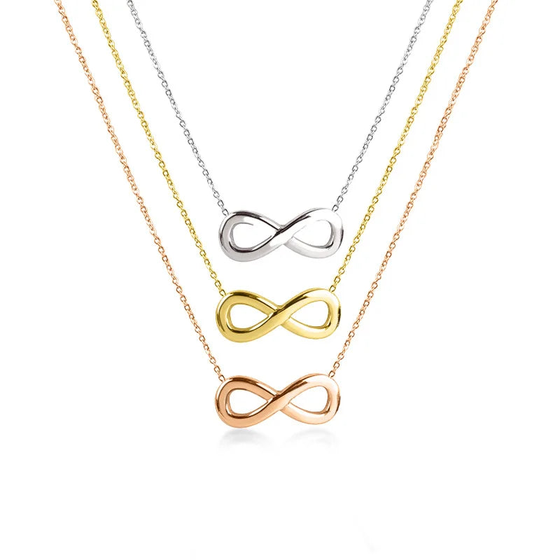 Hot Selling Men and Women Fashion Moebius Ring Necklace Infinity Letter 8 Necklace