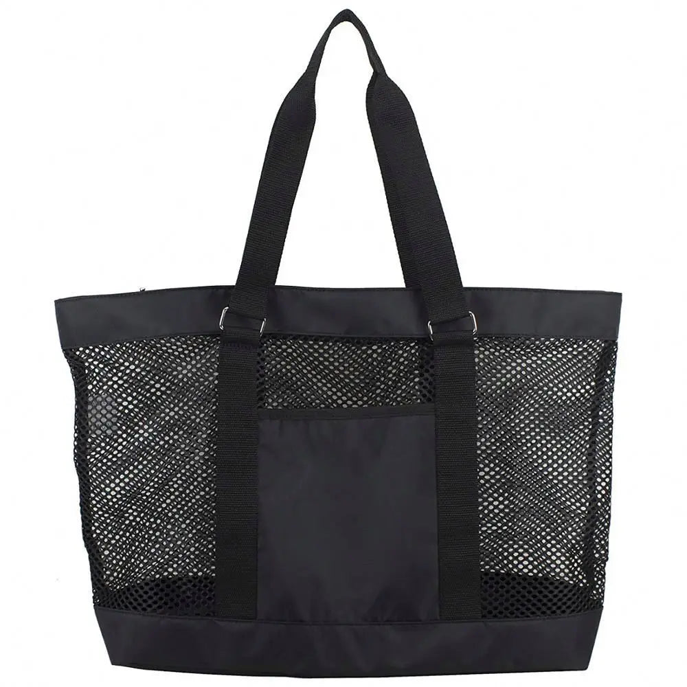 Customized Durable Mesh Shopping Bag Soft Mesh Fabric Great for Grocery Shopping Weekend Markets and Beach Days