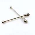 CHINABEES Stainless Steel Honey Dipper Beekeeping Tools Wood Honey Splash Bar Stirring Rod Hammer Beekeeping Supplies Tools