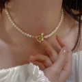 Light Luxury Vintage OT Buckle Bracelet and Necklace Set Tulip Flower Necklace for Women