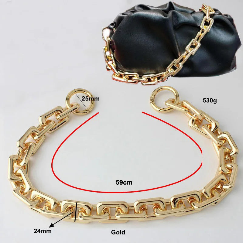 Nolvo World 17 24mm Shoulder  Thick Metal Chain for Bag Handbag Shoulder Strap Heavy Alloy Chains for Handbags
