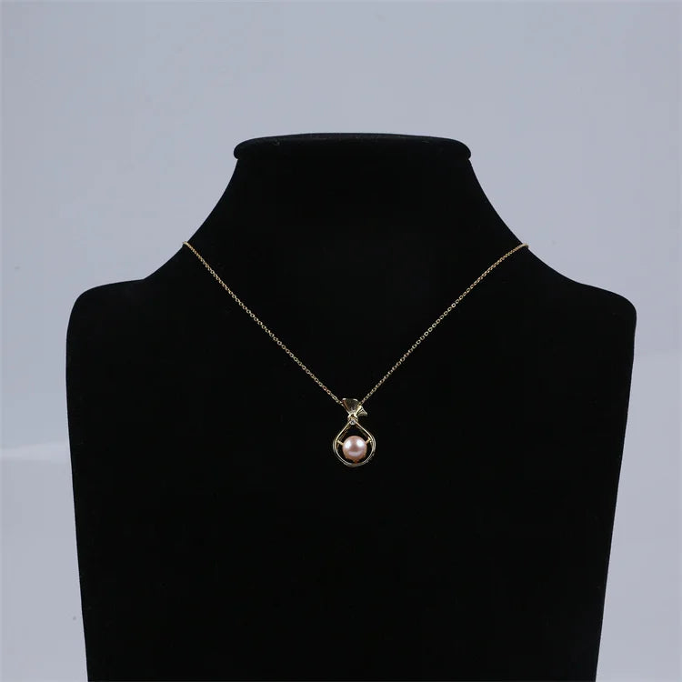New Arrival Trendy Handmade Charms Money Bag Pendant White Pearl Necklace