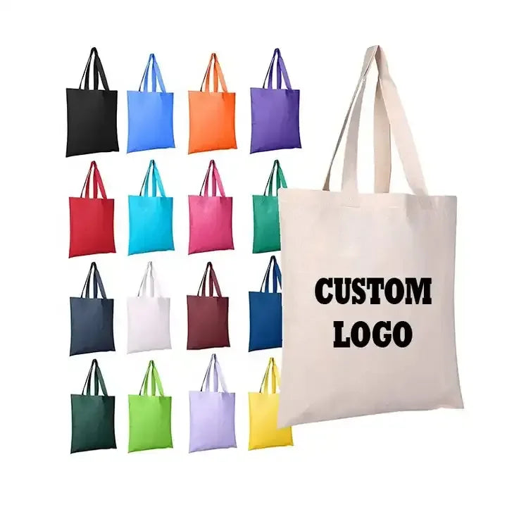 Hot Sale Custom Logo Printed Designer Cloth Recyclable Canvas Cotton Shopping Tote Bag Eco-friendly Reusable with Unique Style
