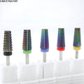5 in 1 Colorful Tungsten Steel Drill Carbide Milling Cutter Electric File Accessory Durable Nail Drill Bits