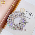 Ready to Ship Hot Selling Large Stock 925 Sterling Silver Diamond Tennis Necklace Bracelet Iced Jewelry Moissanite Tennis Chain
