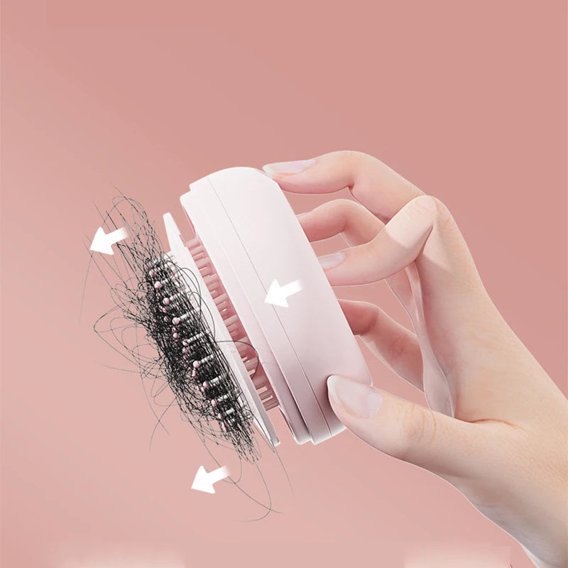 Custom Self Cleaning Hair Brush ABS Retractable Hair Comb Portable Hair Straightening Combs for Women