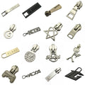 Fancy Style Customize Brand logo Stamped Metal Zipper Locking Slider Puller for Handbags / Luggage