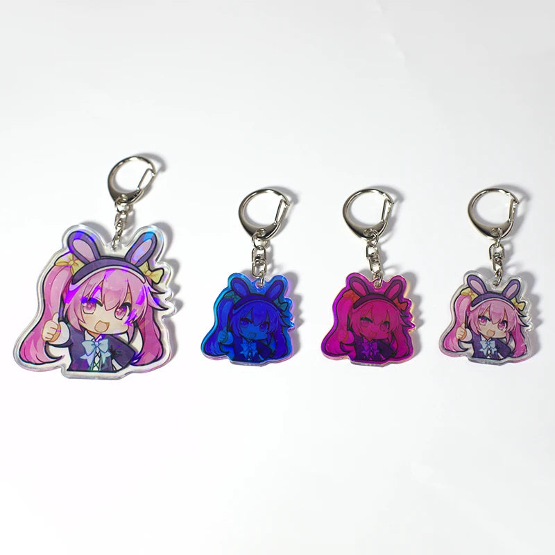Holographic Keychain Custom Acrylic Keychain Clear Acrylic Key Chain Key Ring Anime Acrylic Charms