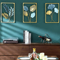 Iron Macrame Room Wall Decor Panel Metal Ginkgo Biloba Wall Accessories Nordic Modern Home Decor Art Hanging Wall Stickers Gift