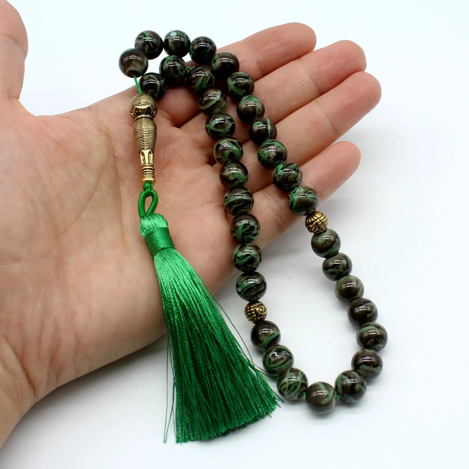 Crystal Wholesale 10mm Crystal Beads 33pcs Handmade MUSLIM Colorful Arabic Tassel Bracelet Muslim Rosary