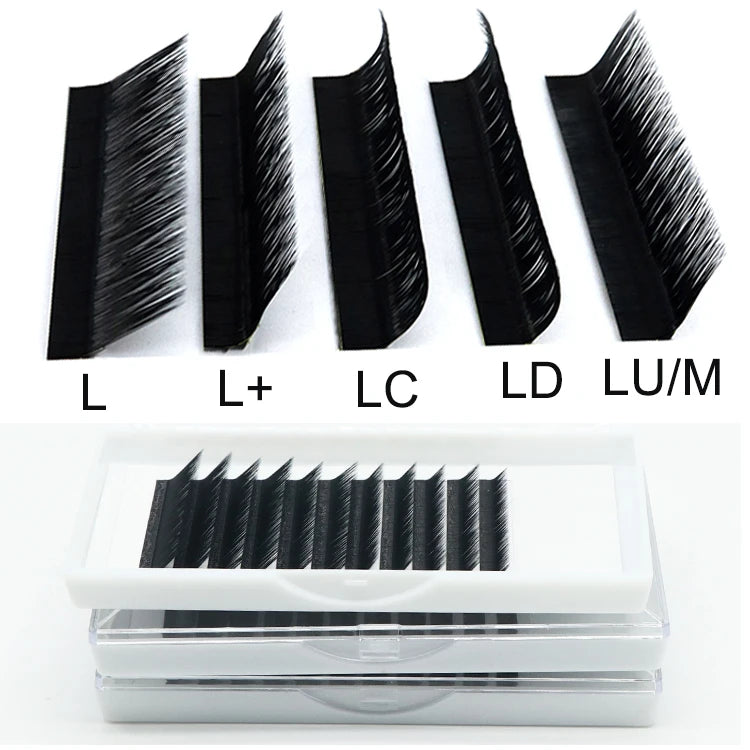 Premium Soft Matte Black L L+ LC LD M  Curl  Eyelash Extensions Korean Pbt Classical Grafted Cashmere Individual Eye Lash